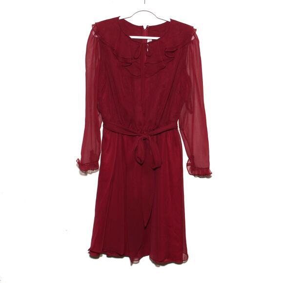 Vintage 60s Emma Domb Cocktail Dress Size Ruffles Flowy NO SIZE TAG - Picture 1 of 11